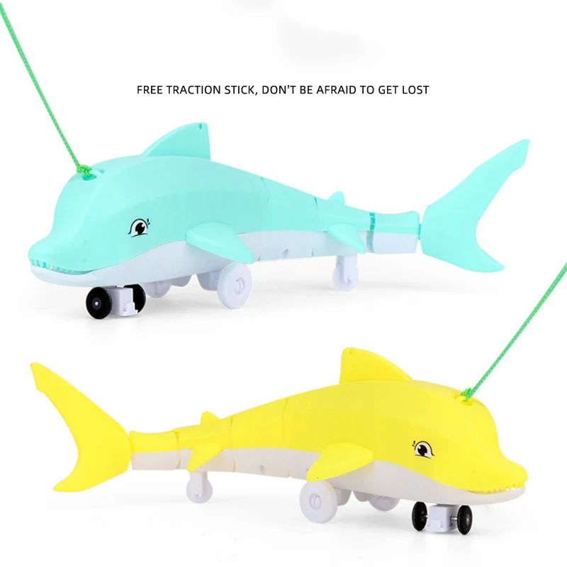 Electric Children\'s Toy Leash Dolphin Small Toy Light Music Toy Light And Music Universal Toy Fun Children\'s Toy