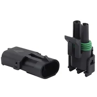 2Pin 2.5mm GM Automotive Weather Pack Waterproof Connector Male Female Plug Socket DJ3021Y-2.5-11/21  For GM 4