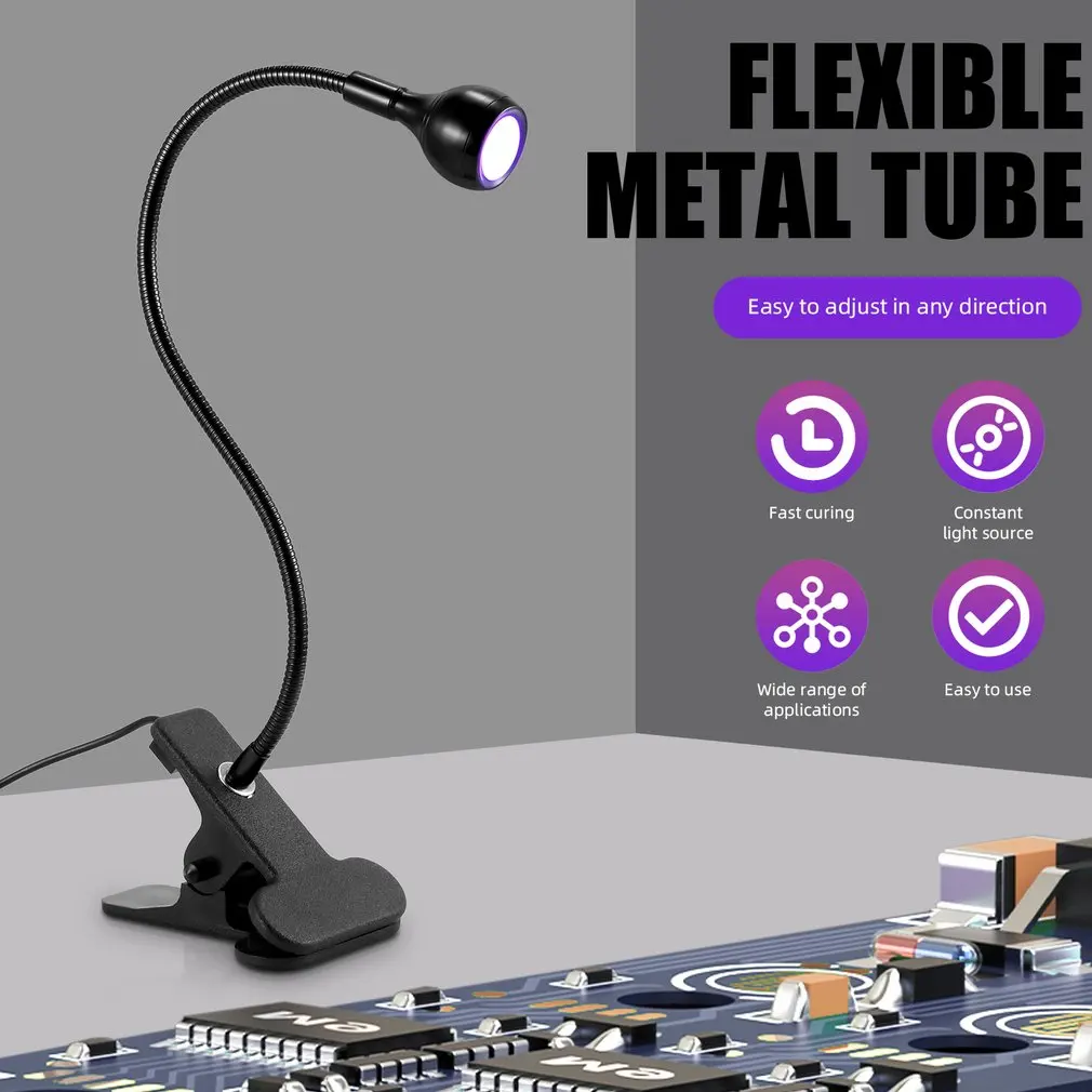 Led Ultraviolet Lights Clip-on Flexible Metal Tube Uv Lamp Usb