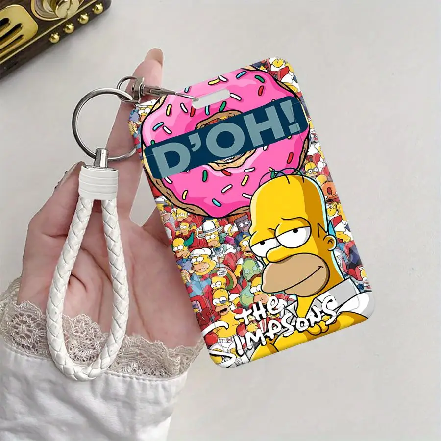 The Simpsons Cute Homer Retractable Card Holder with Lanyard – Child-Friendly ID & Badge Case