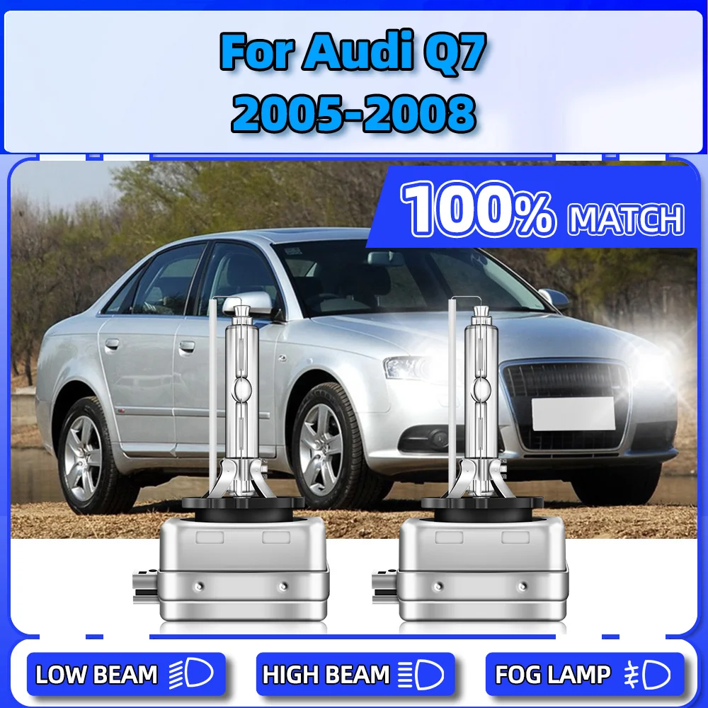 

2PCS Car Xenon Headlight 35W Car Head Lamps 20000LM Plug And Play Xenon Headlamps 6000K White For Audi Q7 2005 2006 2007 2008