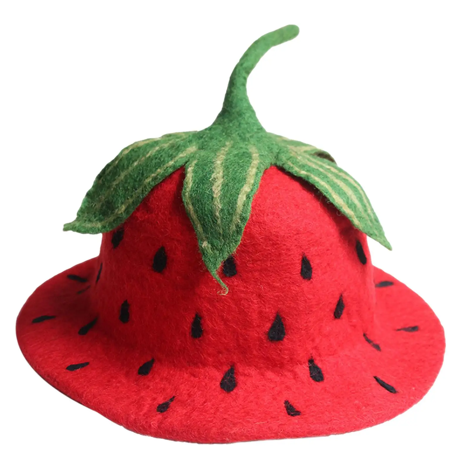 Strawberry Hat Dress up Warm Leisure Fashionable Girls Festival Party Unique Winter Headwear Adult Casual Comfortable Bucket Hat