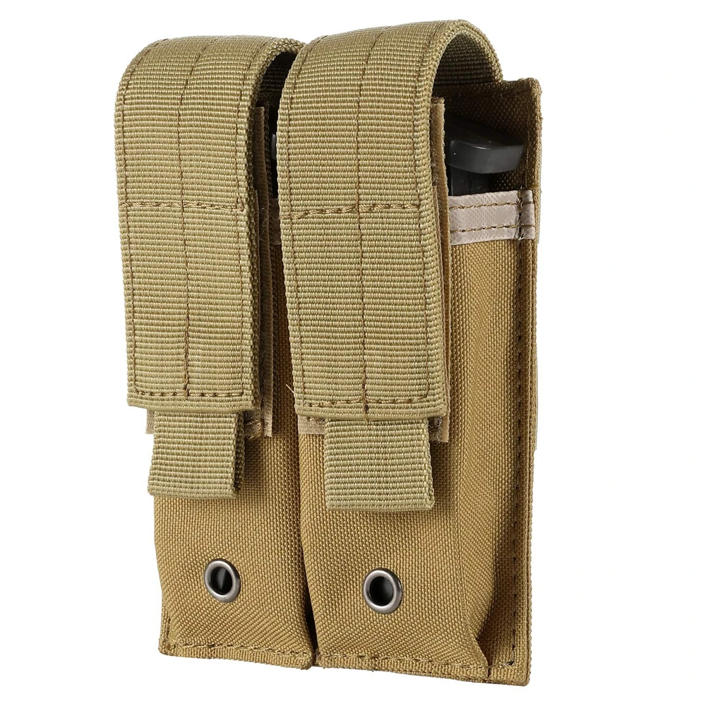 

Military Double Pistol Mag Pouch Tactical MOLLE EDC Outdoor Flashlight Knife Holster Pouch Hunting Rifle Magazine Pouch Bag Gear
