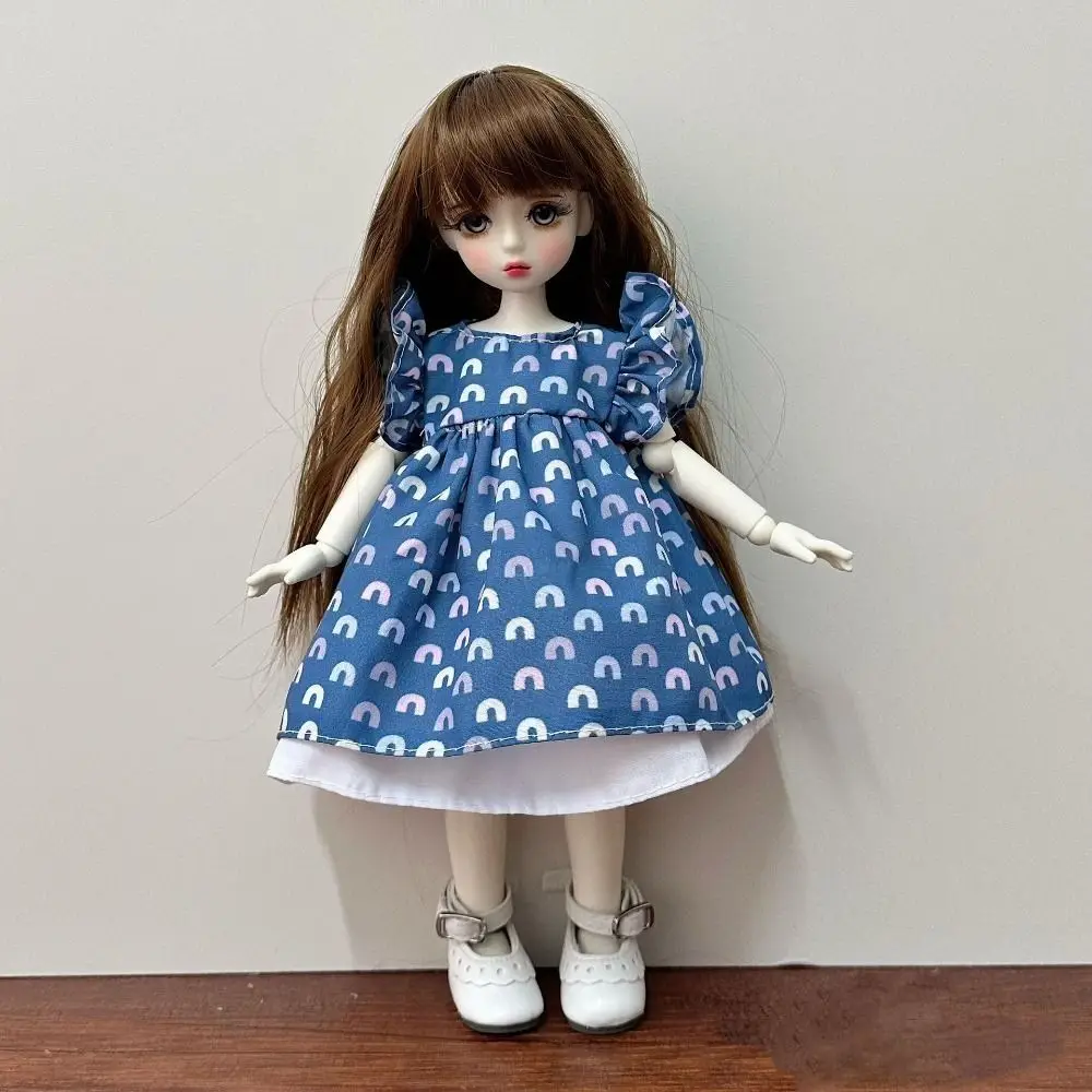 Casual Wears Doll Elegant Dresses Party Clothes Humanoid Doll 30cm Doll Clothes Cotton Cloth Dress Up Doll Princess Skirt