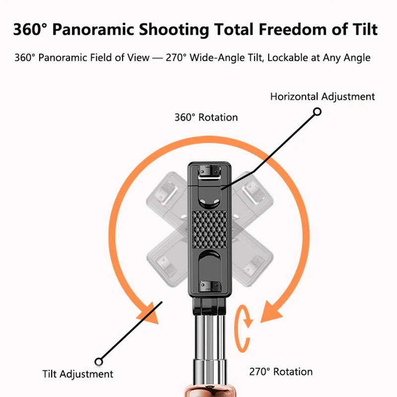 1,7 m Selfie-Stick-Stativ mit zwei Aufhelllichtern, kabelloser Bluetooth-Fernbedienung, 360° drehbarer, tragbarer Handyhalterung_voghion.com