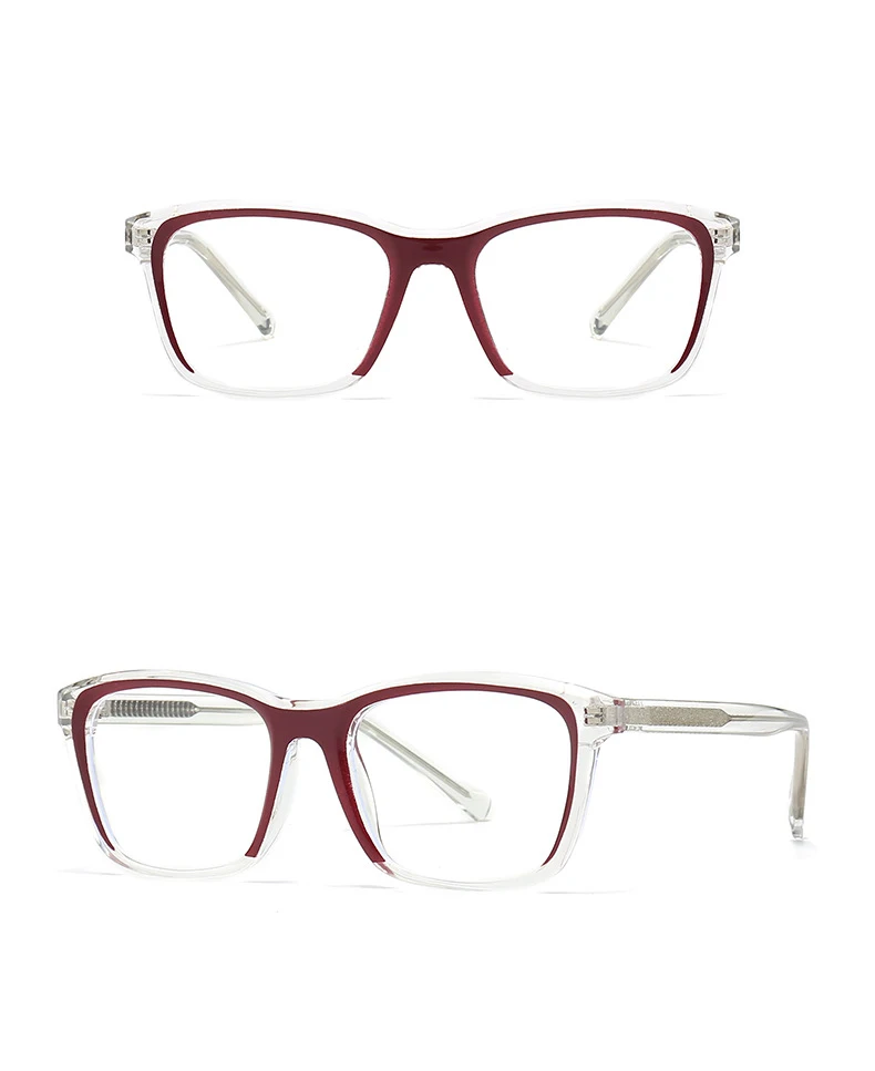 R56841 transparenter Rahmen Lesebrillen Frauen Retro bunte Brille Männer ovale presbyopische Brille diopt risch 0.5 ~ 3,5 – Detail 5