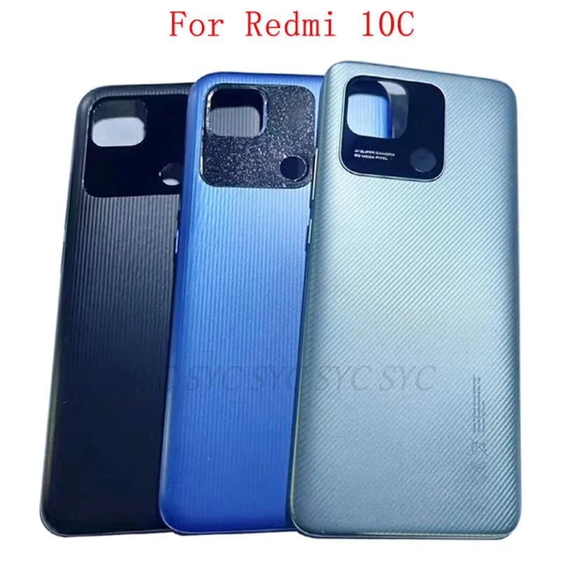 

Battery Cover Rear Door Case Housing For Xiaomi Redmi 10C Back Cover with Logo Repair Parts