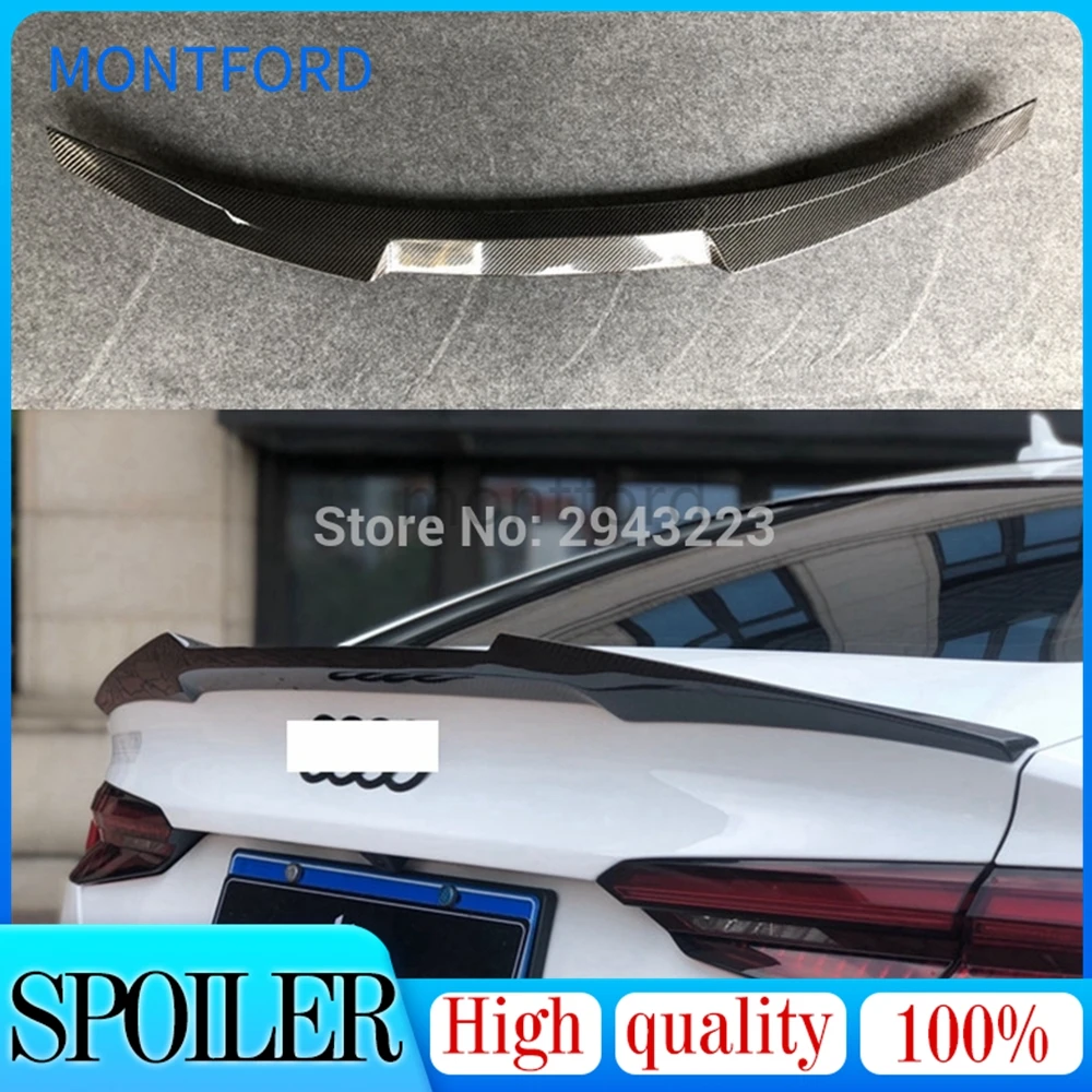 

Car Styling For Audi A5 S5 RS5 Sportback 2017-2020 High Quality Carbon Fiber Rear Trunk Boot Lip Roof Spoiler Wing