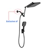1set household Large panel Shower Top, Handheld Shower Head, Wall Mounted With Adjustable Extension Shower Arm 5