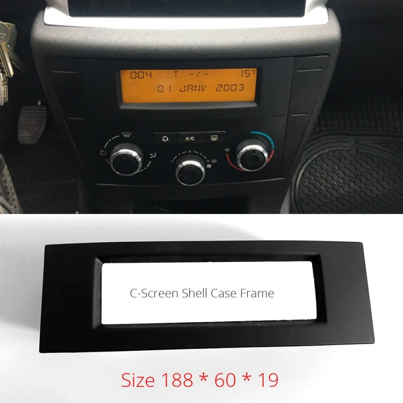 For Peugeot 207 Citroen C4 C5 RD3 Radio Multi-function C-Screen Shell Case Fixed Frame CD Player Screen Replace Housing