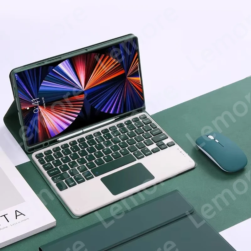 iPad 11 Keyboard Case with Touchpad and Pencil Slot - Protective Stand Cover
