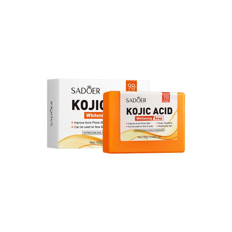 SADOER Kojic Acid Facial Soap Face Wash Foam Facial Cleanser Moisturizing Hydrating Oil Control Body Bathing Handmade Soap 5