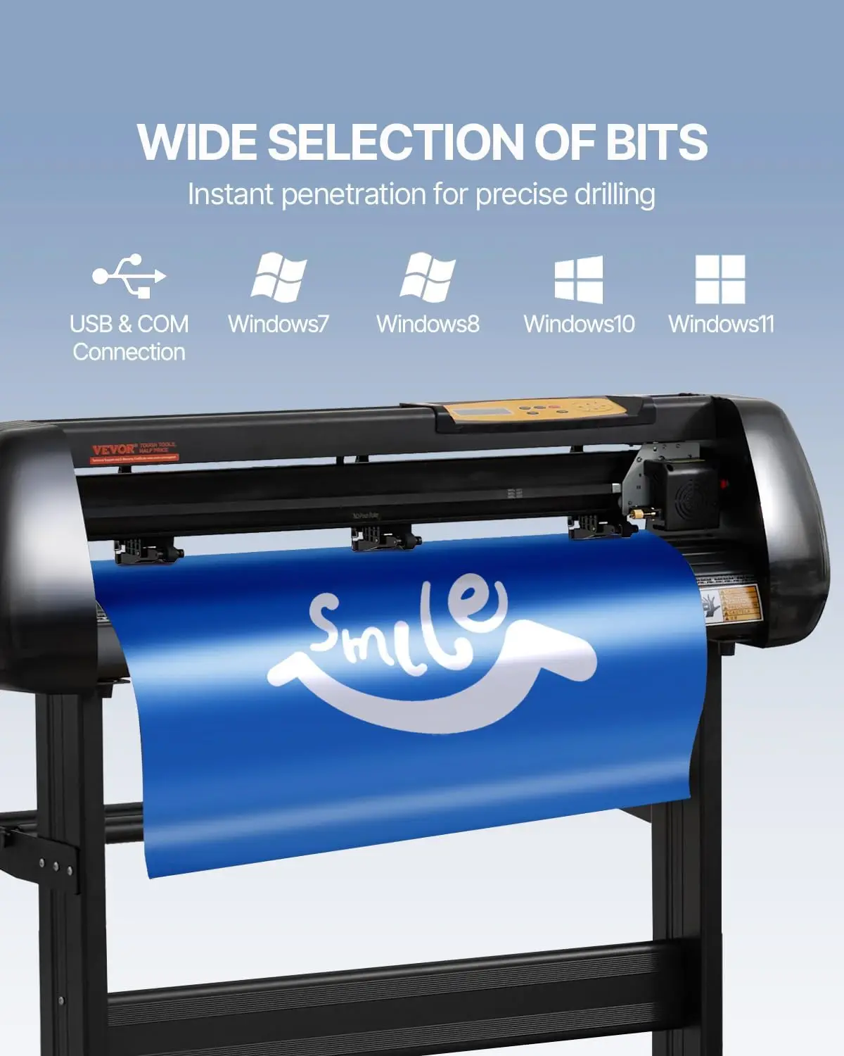 Vinyl Cutter Machine, Upgraded 28 Inch Paper Feed Cutting Plotter Bundle, Adjustable Force & Speed Vinyl Printer with Powerful