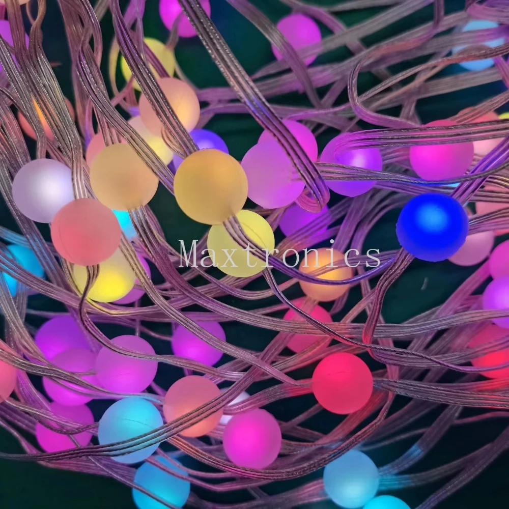 50pcs/lot DC5V WS2812 LED Ball Light String Programmable RGB 15mm Module Waterproof for Outdoor Billboard Payground Decor