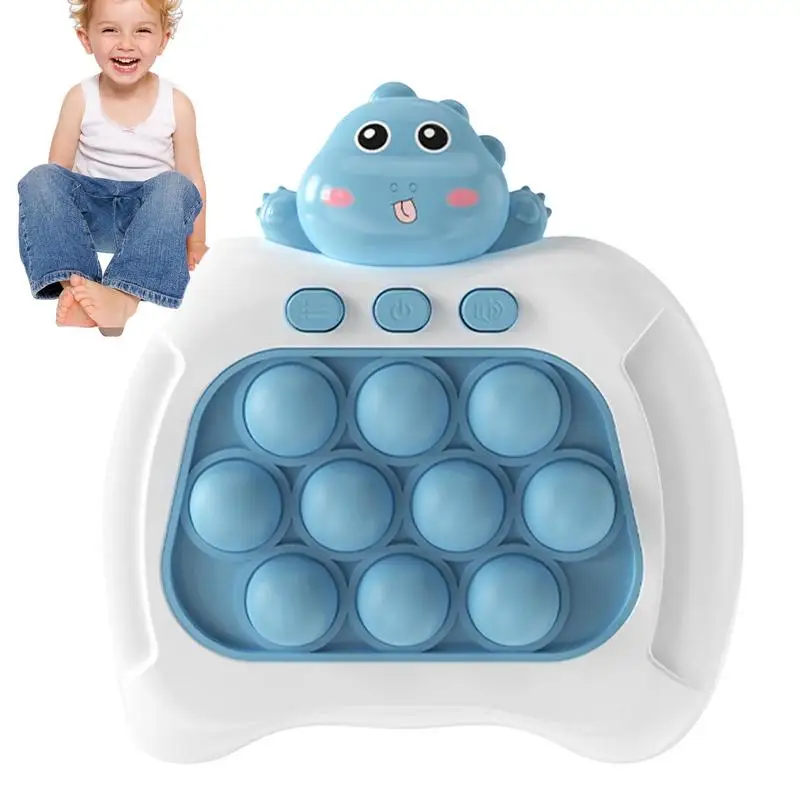 

New Quick Push Bubbles Game And Pop Fidget Dinosaur Fingertip Toys For Kids Adult Toys Fun Light-Up Pattern Popping Game Gift