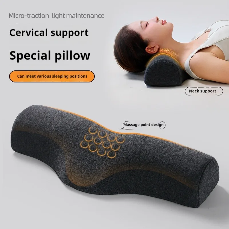 Neck Pillow Cervical Pillow Cylindrical Memory Foam Stiff Neck