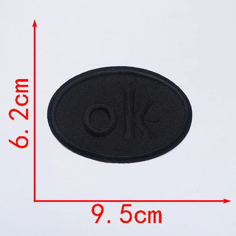 5Pcs Black expression cloth mend Iron On patches for clothing