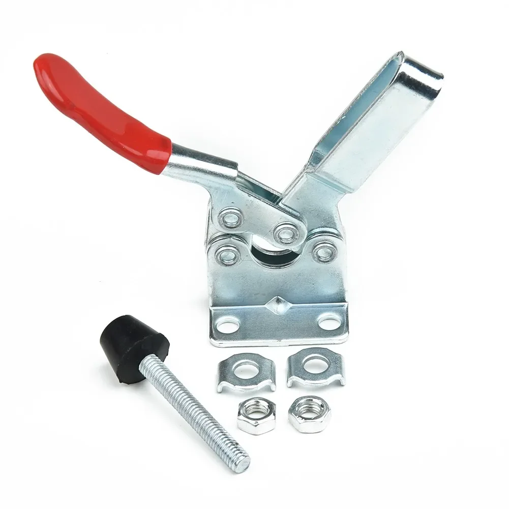 GH-201B Toggle Clamp 90kg Quick Release Horizontal Clamps Locking Lever Fastener Hand Tool Woodworking Clip Tool Woodworking Clip Woodworking Clamp 4PCS