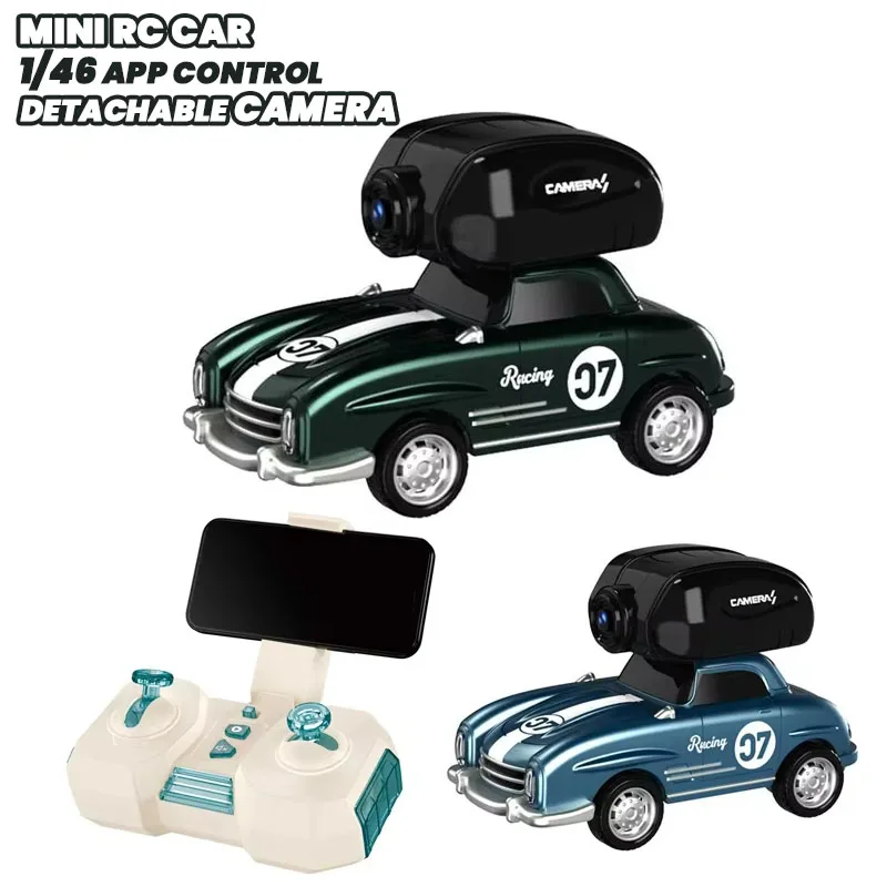 1/46 Mini RC Car Racing Remote Control Drift Real Time Transmission Camera 2.4G Wireless Eletric Car FPV Toy Christmas Gifts