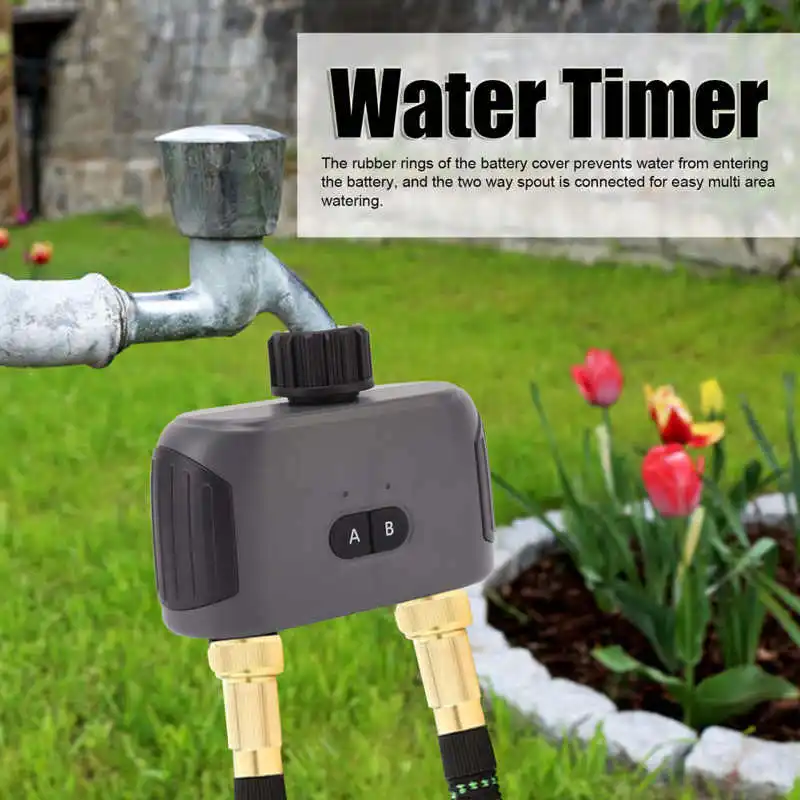 Watering Timer WiFi Sprinkler Timer 2 Zone Automatic Watering G3/4