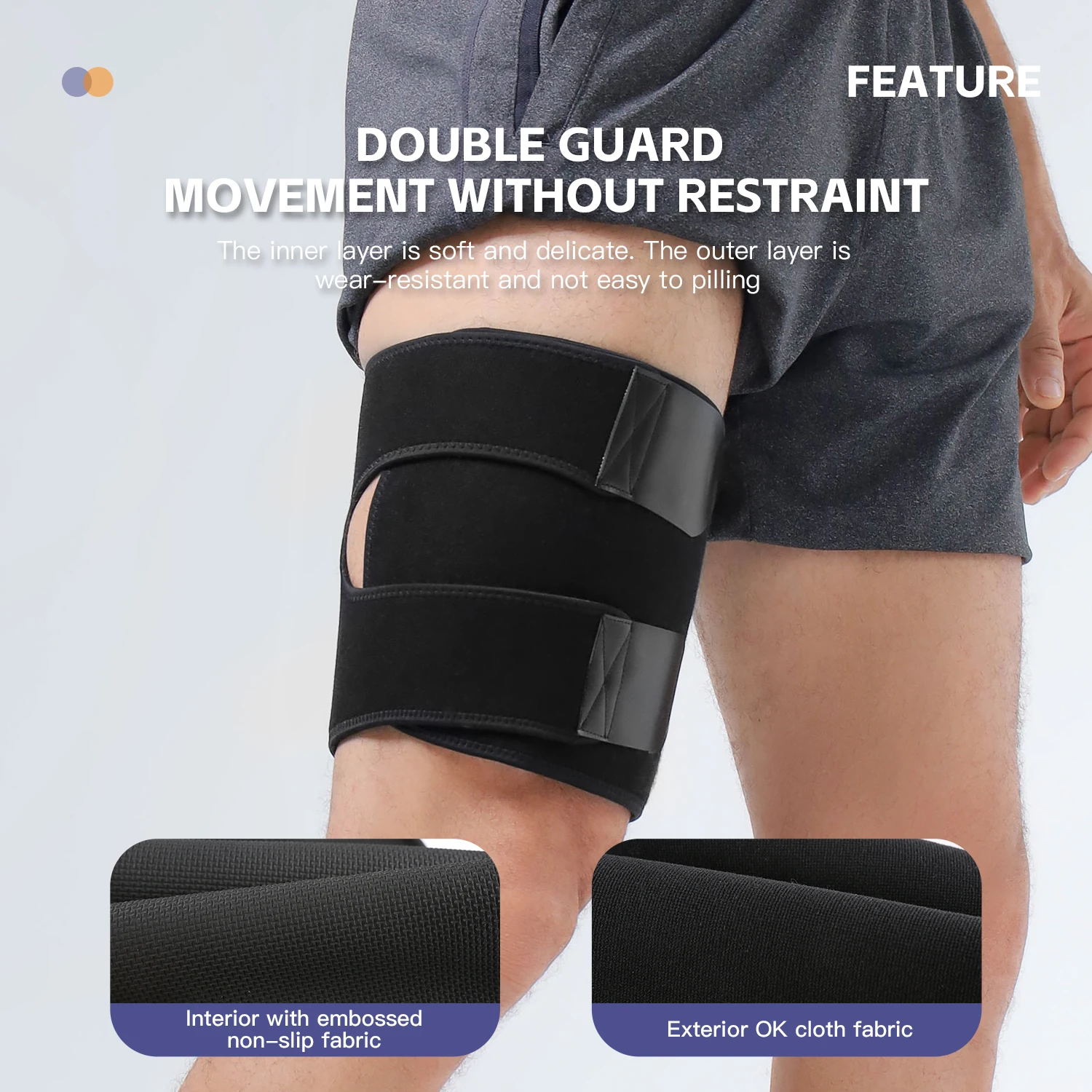 1PC Large Thigh Support Bracket, Adjustable Straps Thigh Cover For Groin And Limb Support, Adhesive Large Secure Stable