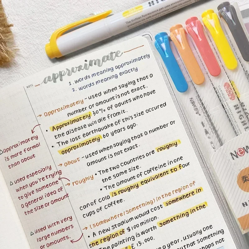 5/10/15/30 Colors Cute Double Head Highlighter Pen Art Marker Painting Pen Soft Color Fluorescent School Office Stationery