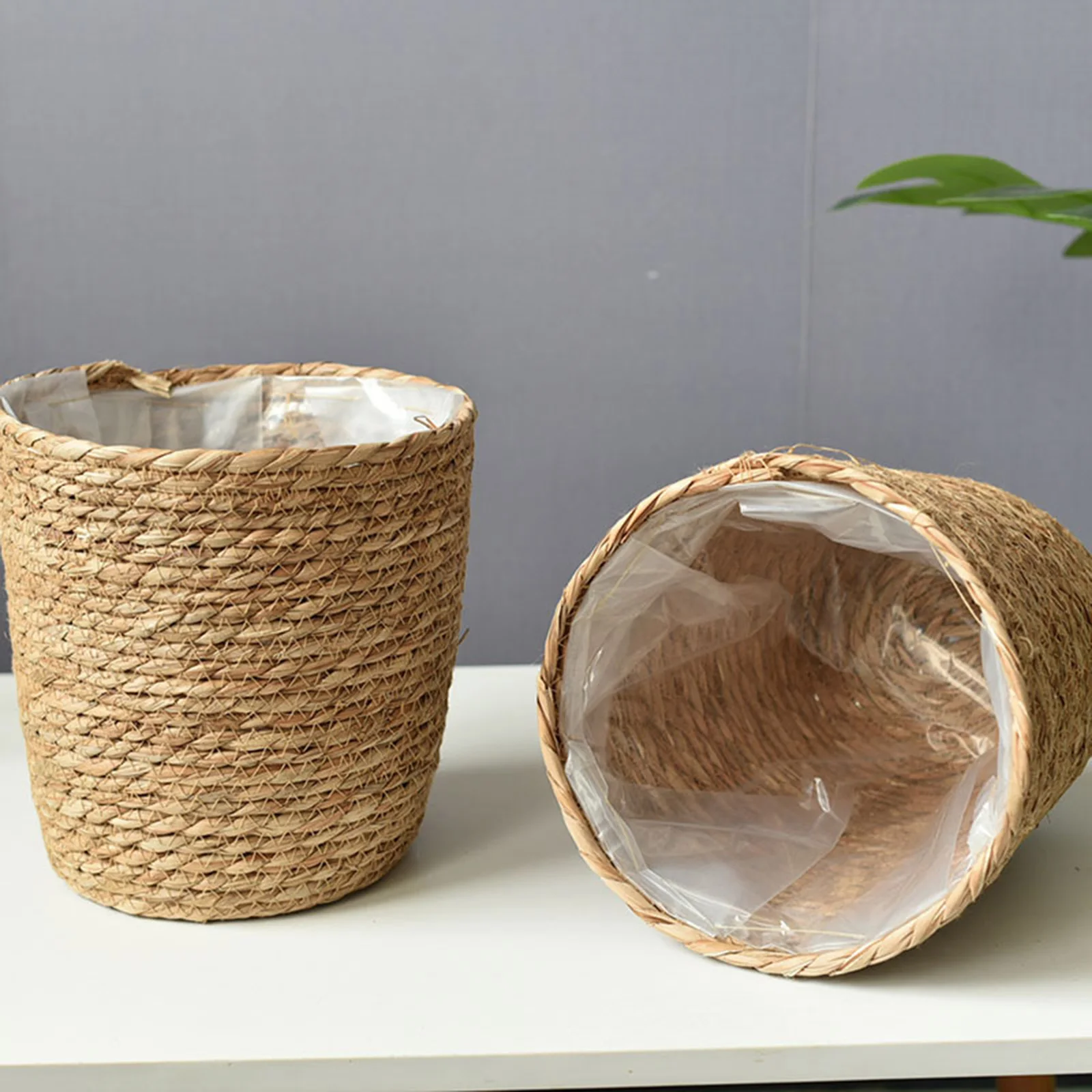 Plant Basket Liners Woven Rattan Plant Pot Containers Coco Fiber Liner Plant Vase Home Garden Decoration 3