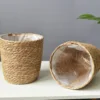 Plant Basket Liners Woven Rattan Plant Pot Containers Coco Fiber Liner Plant Vase Home Garden Decoration 3
