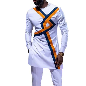 Chukwuemeka Long Sleeve Striped Dashiki Outfit