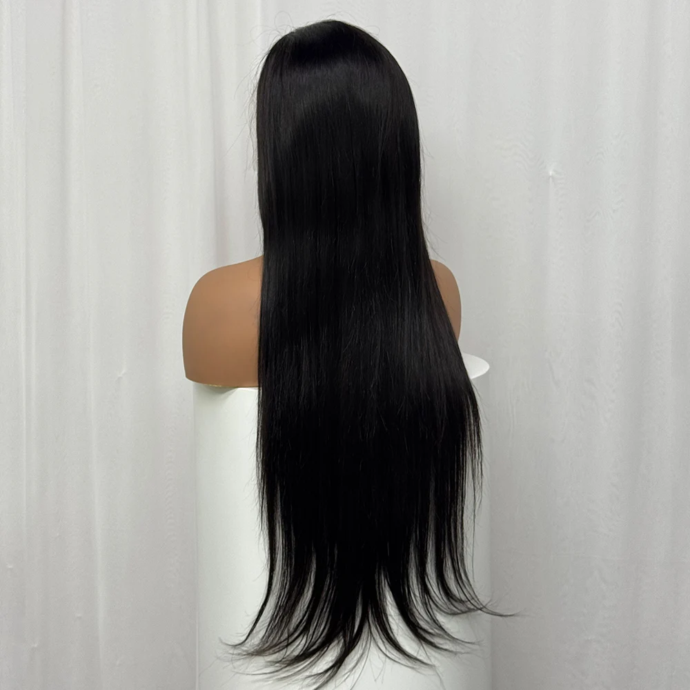 200% Density 12A Good Hair Straight Human Hair Wig 13x4 Transparent Lace Frontal Straight Human Hair Wigs for Black Women