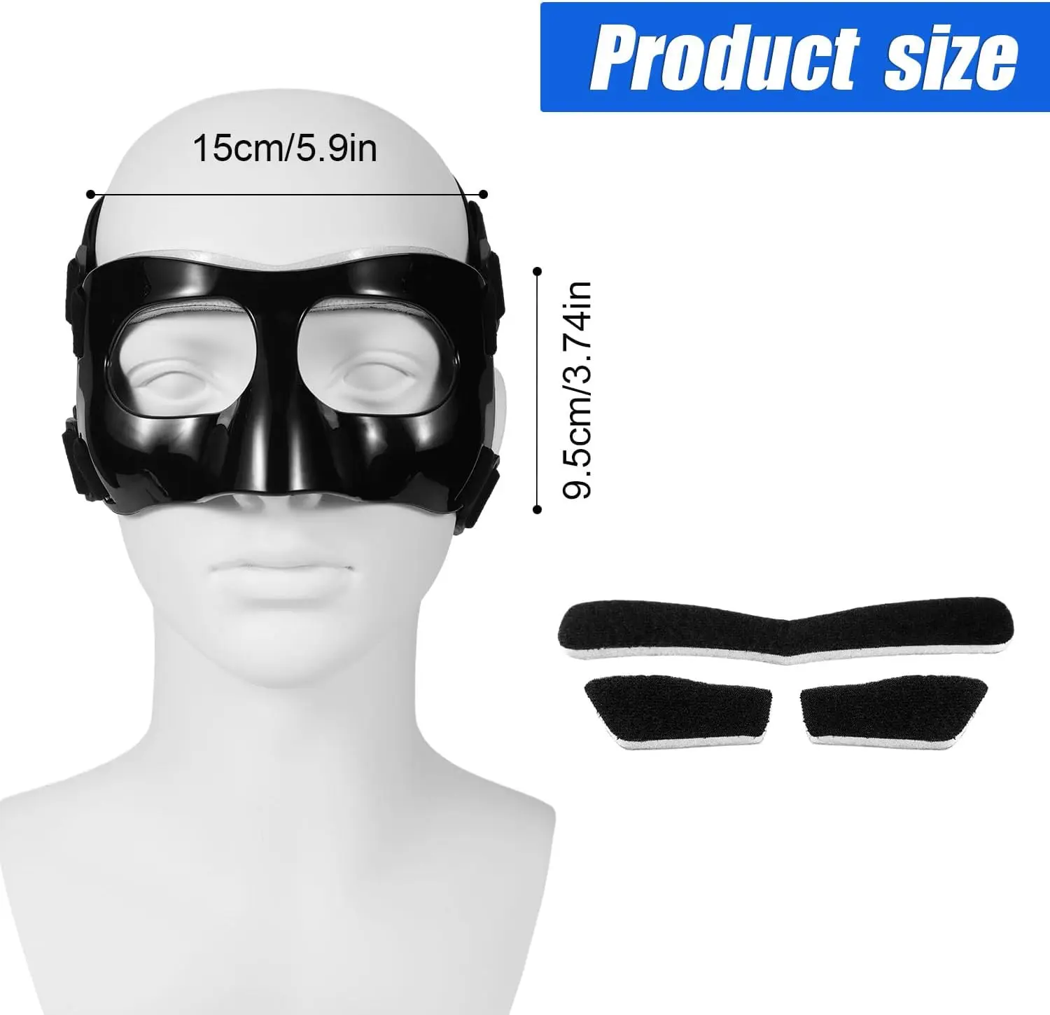 Kowaku Basketball-Gesichtsmaske – Nasenschutz, Verstellbar, Für Sport Wie Fußball & Volleyball