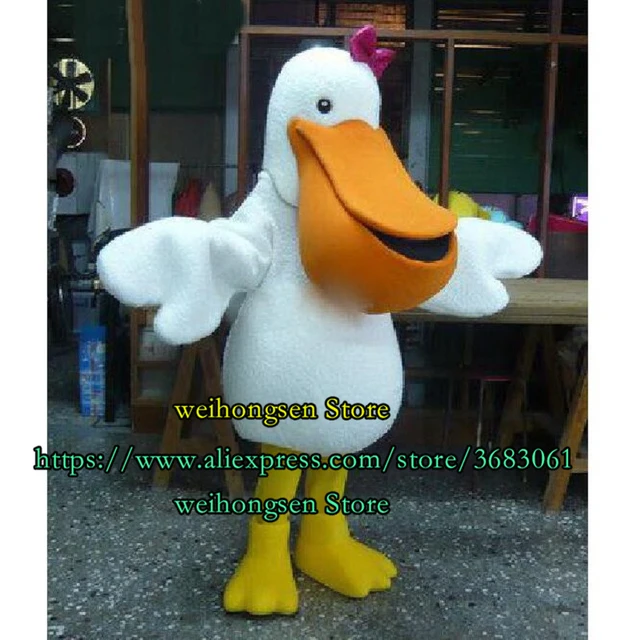 New High Quality Pelican Mascot Clothing Cartoon Set Birthday