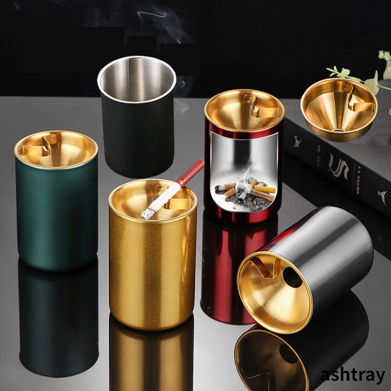 Stainless Steel Car Ashtray Cup Stainless Steel Home Decor Metal