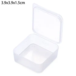 Clear Desktop Organizer and Storage Box for Home, Office, and School Use (3.9x3.9x1.5cm)