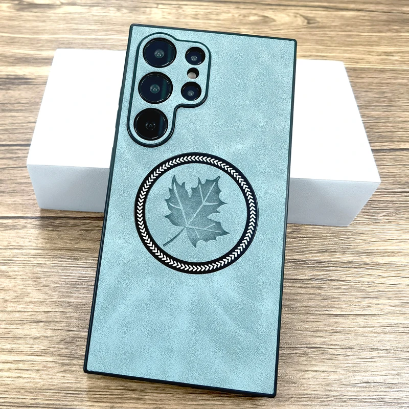 Premium Luxury Leather Phone Case with MagSafe Charging Compatibility