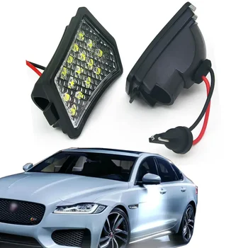 2Pcs 6000K LED Under Side Mirror Illuminated Puddle Light for Jaguar XF X250 X260 XJ X350 X351 X358 XE X760 XK XKR 1