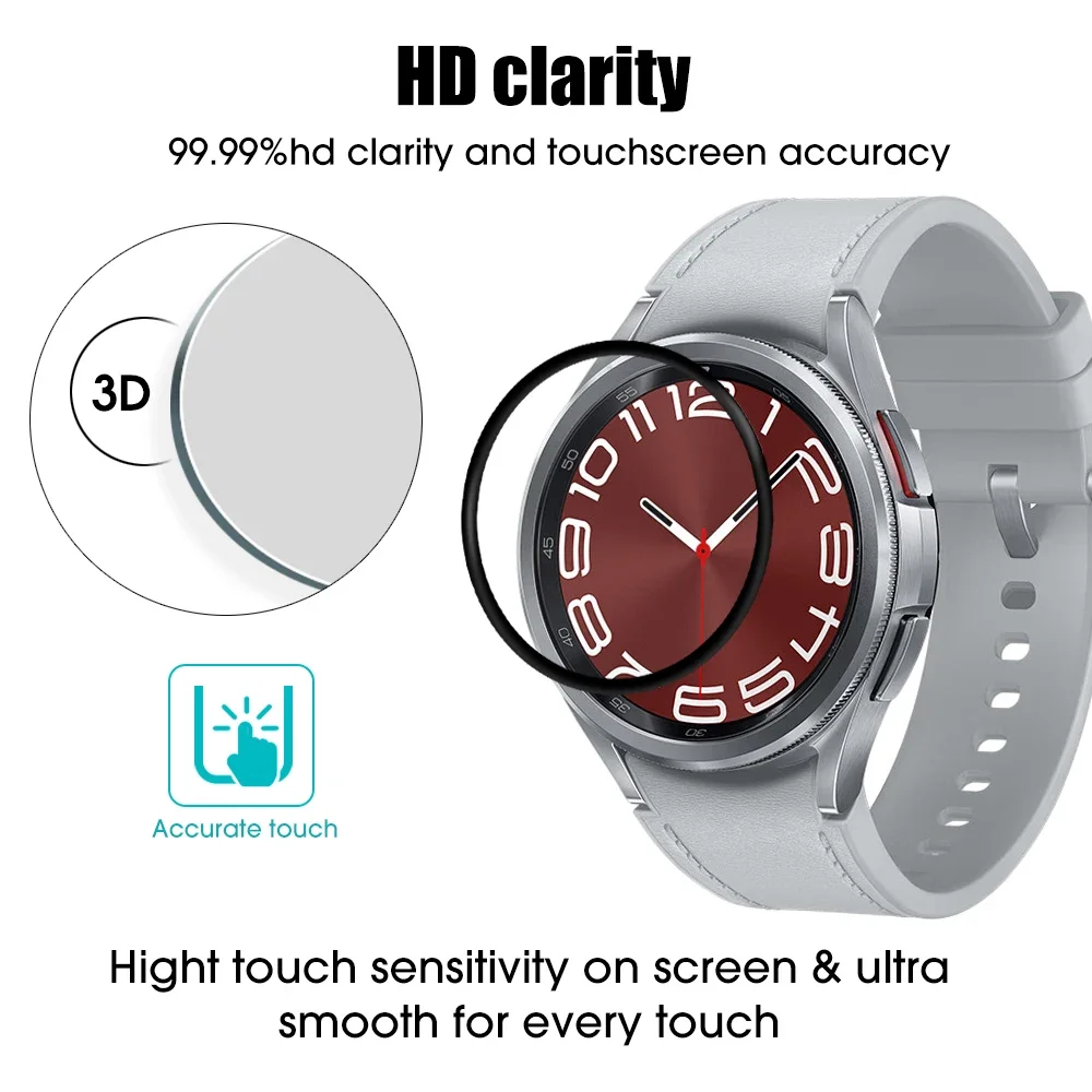 Dla Samsung Galaxy Watch 6 Classic 5 Pro 40/44MM ochraniacz ekranu HD miękka folia ochronna na Samsung zegarek 4 5 6 43/47mm