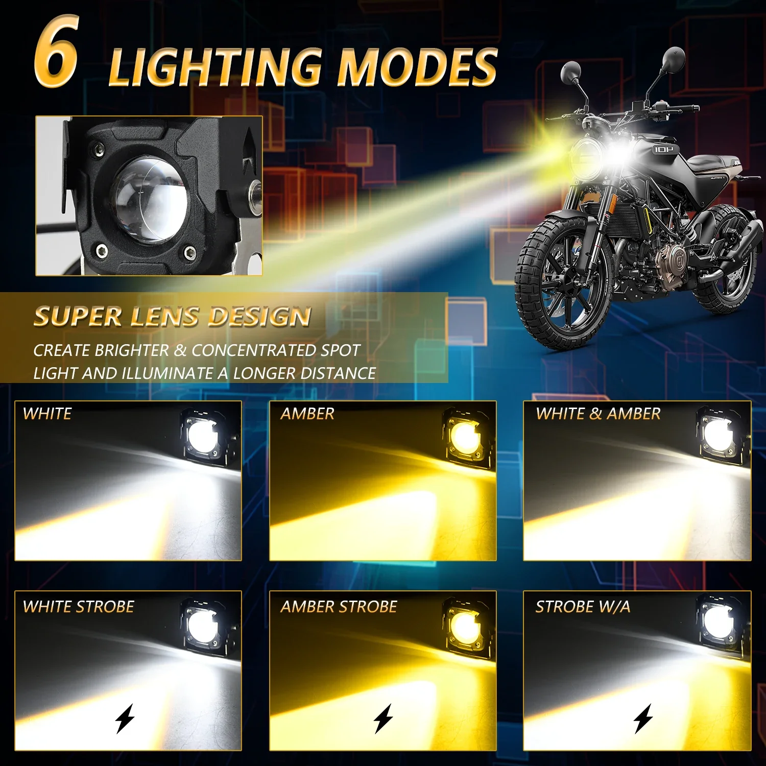 LED Headlight Working Driving Lights Flash Fog Lamps for Led Spotlight 120W 6000