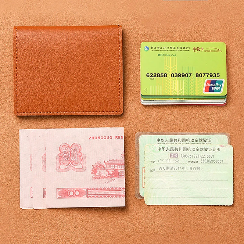 Тонкий и компактный чехол для банковских карт, 1 шт., кошелек Для водительских прав, простой и антиразмагничивающий держатель для карт