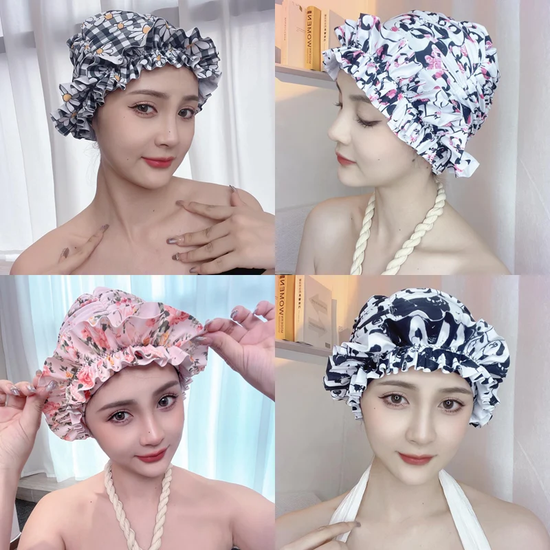 Summer Beach Women Ladies Fashion Stylish Nylon Comfortable Swimming Cap Hats Accessories Waterproof Fishtail 4