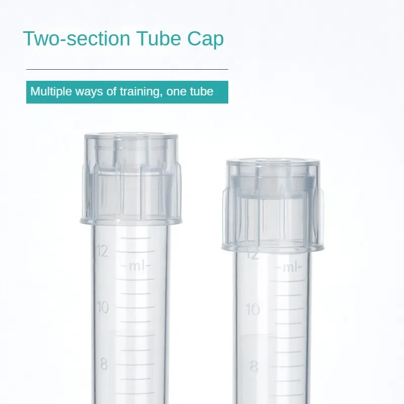 12ML BKMAMLAB Plastic Shaker Tubes Two-section Tube Cap EO Sterilization PP Material High Transparency Centrifuge Tube