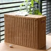 Narrow and Tall Storage Box with Lid Basket Magazine Holder Wicker Plastic Baskets Lids Child 3