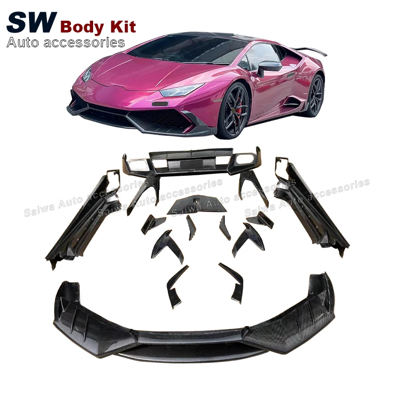 

Высококачественный корпус из углеродного волокна MSY для Lamborghini Huracan LP580 LP610, обновленный аэродинамический комплект, автозапчасти