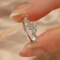 Creative Luxury Zircon Rings For Women Opening Adjustable Weave Rhinestone Ring Korean Engagement Wedding Jewelry Fashion 5