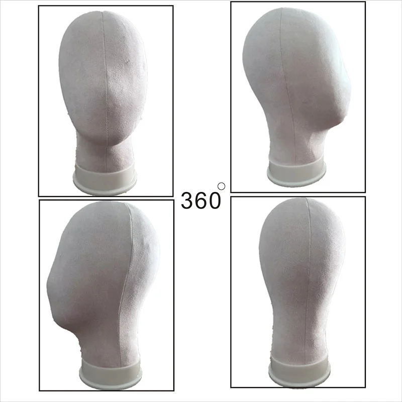 21-23inch Canvas Block Head Mannequin Wig Head  Mannequin Head Wig Display Styling Head