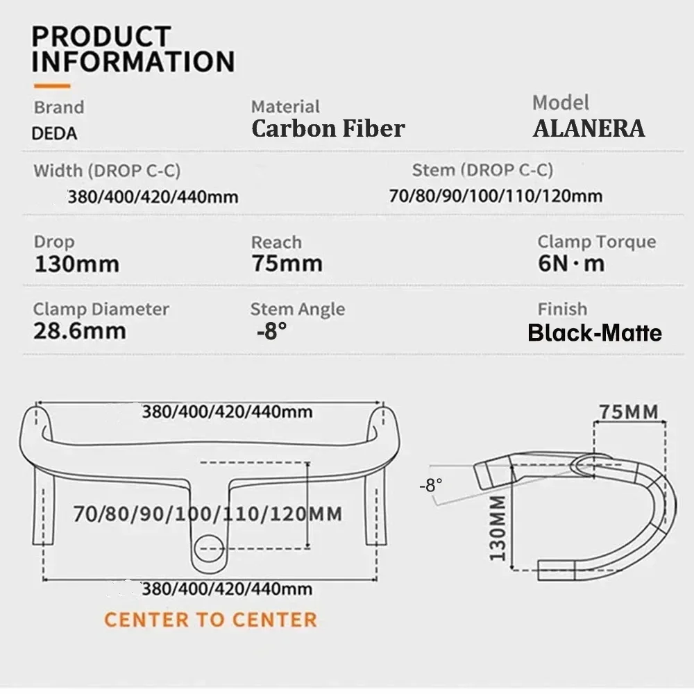 Deda Alanera DCR Carbon 120ｘ380mm 【中華】 27552.jpg?v=1753096172&width=1500