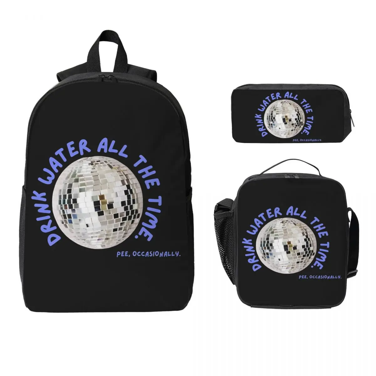 해리 스타일스 Kiss All The Time Disco Occasionally 굿즈 백팩 세트 (남아/여아용) 연필꽂이, 책가방 세트, 도시락 포함