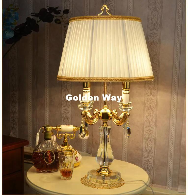 Free Shipping Crystal Table Lamp D400mm H760mm Luxury Crystal Table