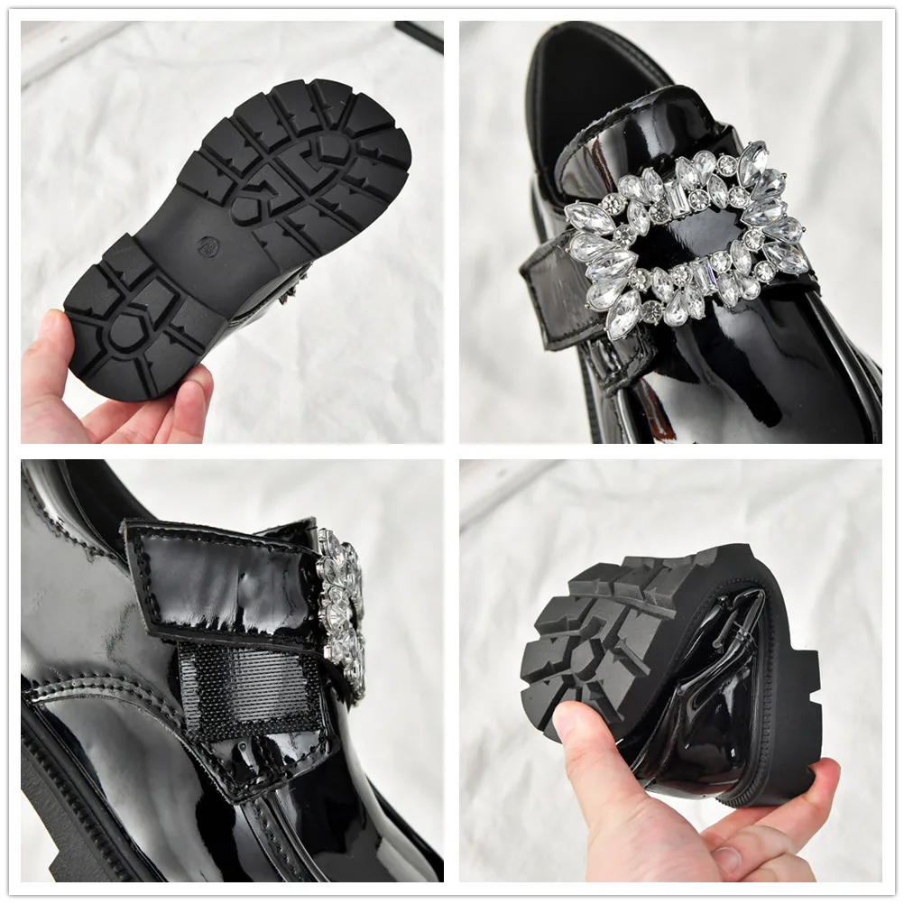 Girls Glitter Dress Shoes Non Slip Autumn Flats