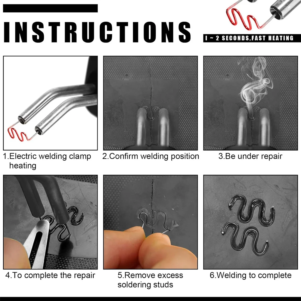 Hot Staples 100pcs For Plastic Welder Car Bumper Repair Welding Machine Kit Stainless Steel Automotive Soldering Tools